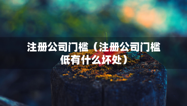 注冊公司門檻（注冊公司門檻低有什么壞處）