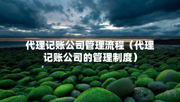 代理記賬公司管理流程（代理記賬公司的管理制度）