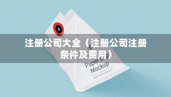 注冊公司大全（注冊公司注冊條件及費(fèi)用）