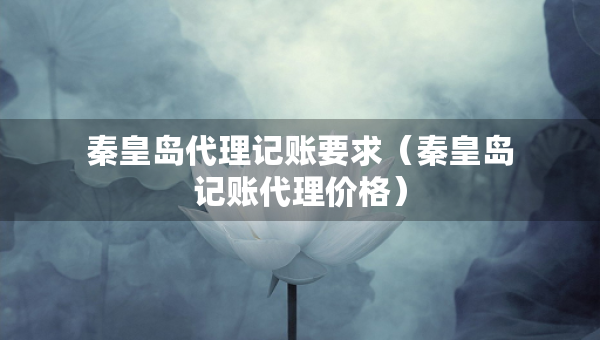 秦皇島代理記賬要求（秦皇島記賬代理價格）