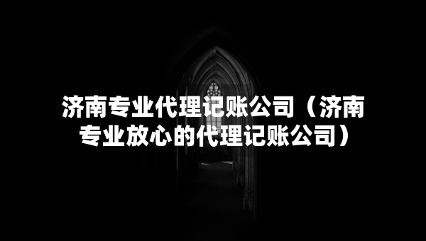 濟南專業(yè)代理記賬公司（濟南專業(yè)放心的代理記賬公司）