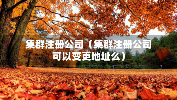 集群注冊(cè)公司（集群注冊(cè)公司可以變更地址么）
