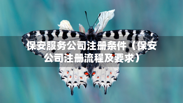 保安服務(wù)公司注冊條件（保安公司注冊流程及要求）