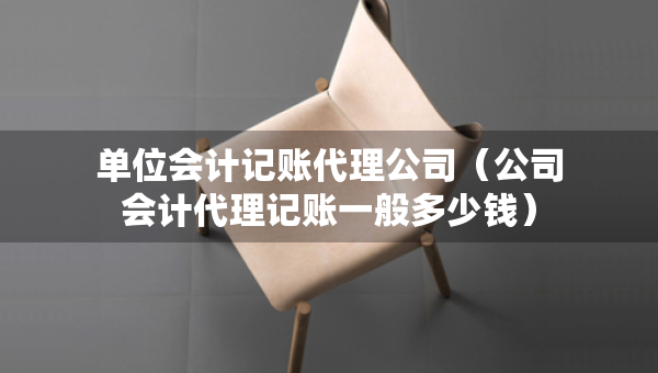 單位會計記賬代理公司（公司會計代理記賬一般多少錢）