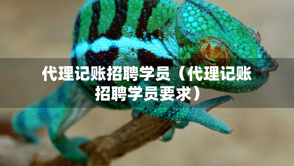 代理記賬招聘學(xué)員（代理記賬招聘學(xué)員要求）