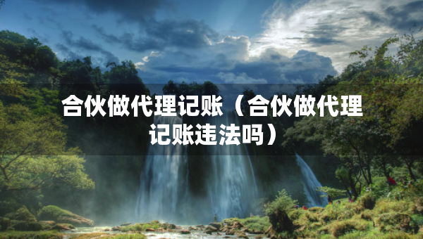 合伙做代理記賬（合伙做代理記賬違法嗎）