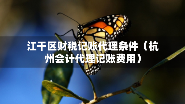江干區(qū)財(cái)稅記賬代理?xiàng)l件（杭州會計(jì)代理記賬費(fèi)用）