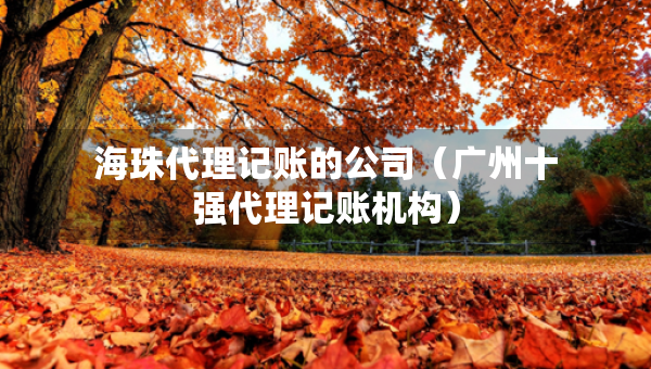 海珠代理記賬的公司（廣州十強(qiáng)代理記賬機(jī)構(gòu)）