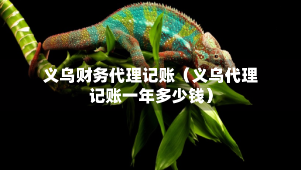 義烏財(cái)務(wù)代理記賬（義烏代理記賬一年多少錢(qián)）