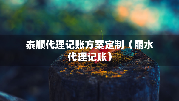 泰順代理記賬方案定制（麗水代理記賬）