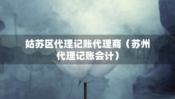 姑蘇區(qū)代理記賬代理商（蘇州代理記賬會計）