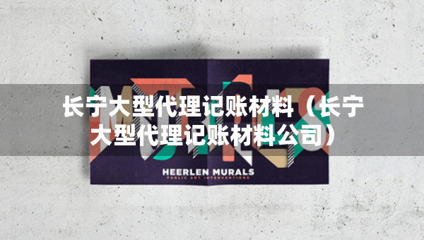長寧大型代理記賬材料（長寧大型代理記賬材料公司）