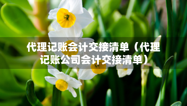 代理記賬會(huì)計(jì)交接清單（代理記賬公司會(huì)計(jì)交接清單）