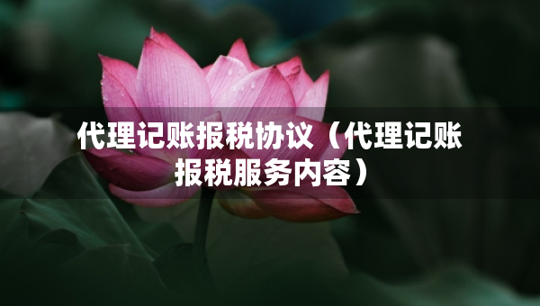 代理記賬報(bào)稅協(xié)議（代理記賬報(bào)稅服務(wù)內(nèi)容）