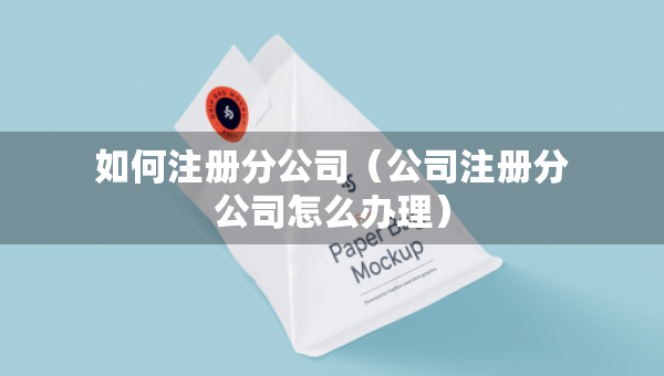 如何注冊分公司（公司注冊分公司怎么辦理）
