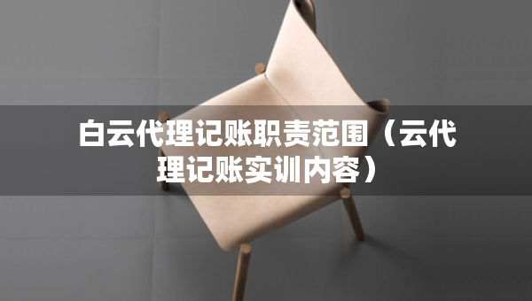 白云代理記賬職責范圍（云代理記賬實訓內(nèi)容）
