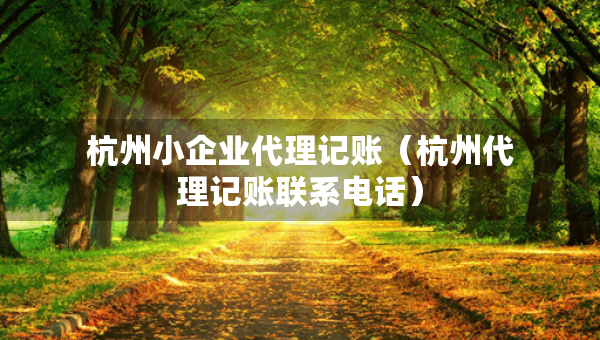杭州小企業(yè)代理記賬（杭州代理記賬聯(lián)系電話）