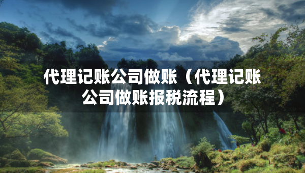 代理記賬公司做賬（代理記賬公司做賬報稅流程）