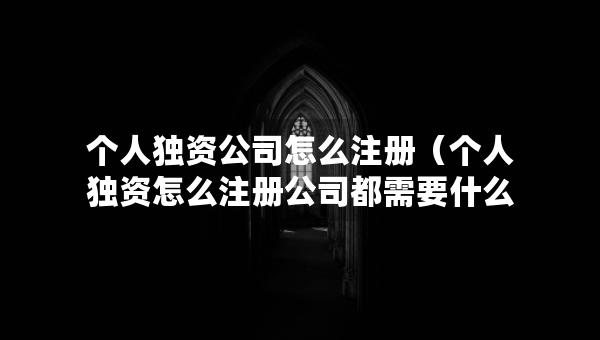 個(gè)人獨(dú)資公司怎么注冊(cè)（個(gè)人獨(dú)資怎么注冊(cè)公司都需要什么手續(xù)）