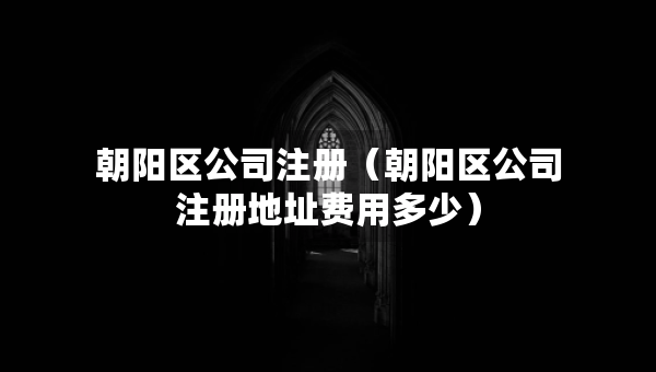朝陽區(qū)公司注冊（朝陽區(qū)公司注冊地址費用多少）