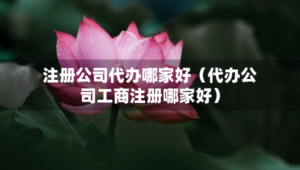 注冊公司代辦哪家好（代辦公司工商注冊哪家好）