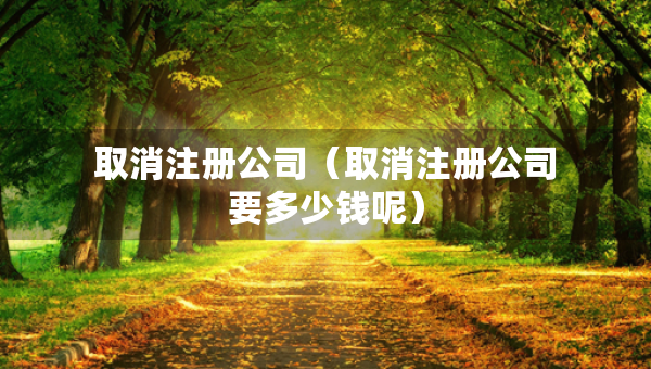 取消注冊公司（取消注冊公司要多少錢呢）