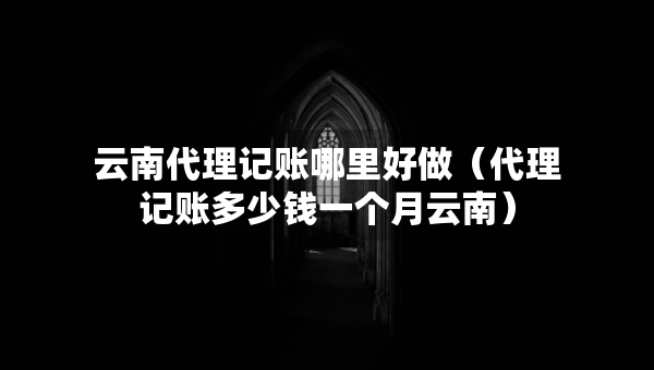 云南代理記賬哪里好做（代理記賬多少錢一個月云南）