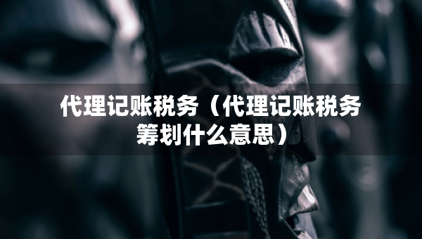 代理記賬稅務(wù)（代理記賬稅務(wù)籌劃什么意思）