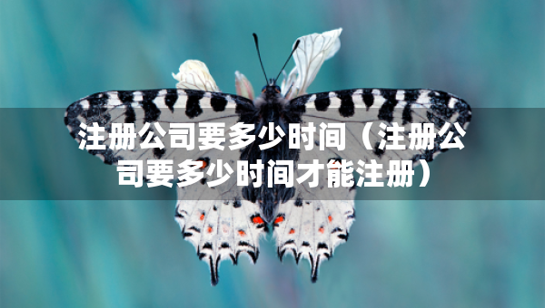 注冊(cè)公司要多少時(shí)間（注冊(cè)公司要多少時(shí)間才能注冊(cè)）