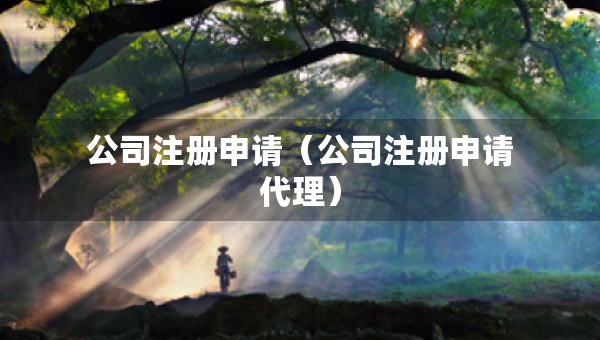 公司注冊申請（公司注冊申請代理）