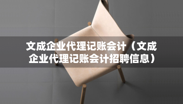 文成企業(yè)代理記賬會(huì)計(jì)（文成企業(yè)代理記賬會(huì)計(jì)招聘信息）