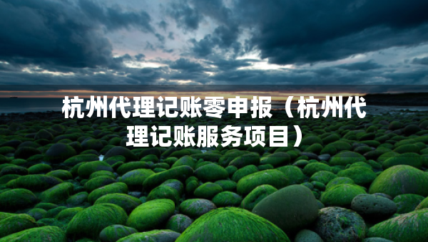 杭州代理記賬零申報（杭州代理記賬服務(wù)項目）
