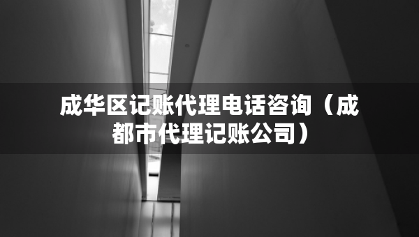成華區(qū)記賬代理電話咨詢（成都市代理記賬公司）