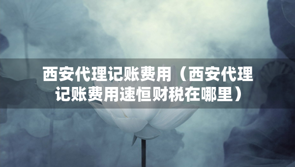 西安代理記賬費(fèi)用（西安代理記賬費(fèi)用速恒財(cái)稅在哪里）