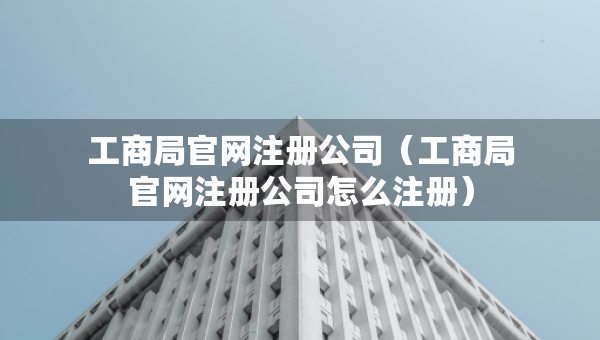 工商局官網(wǎng)注冊公司（工商局官網(wǎng)注冊公司怎么注冊）