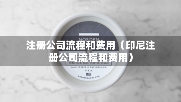 注冊公司流程和費用（印尼注冊公司流程和費用）