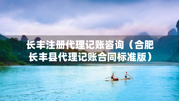 長豐注冊代理記賬咨詢（合肥長豐縣代理記賬合同標準版）