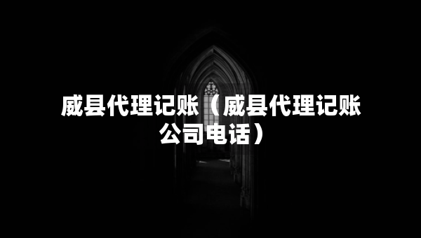 威縣代理記賬（威縣代理記賬公司電話）