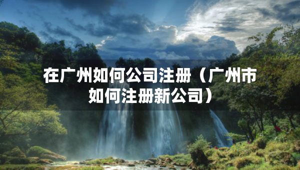 在廣州如何公司注冊(cè)（廣州市如何注冊(cè)新公司）
