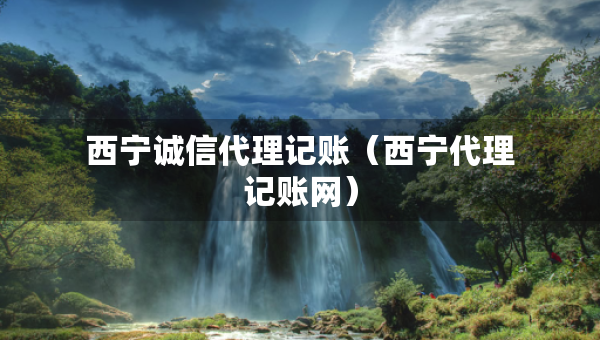 西寧誠信代理記賬（西寧代理記賬網(wǎng)）