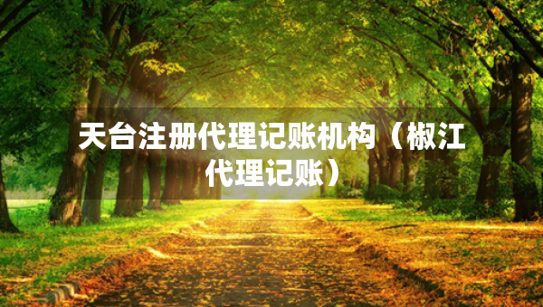 天臺注冊代理記賬機構（椒江代理記賬）