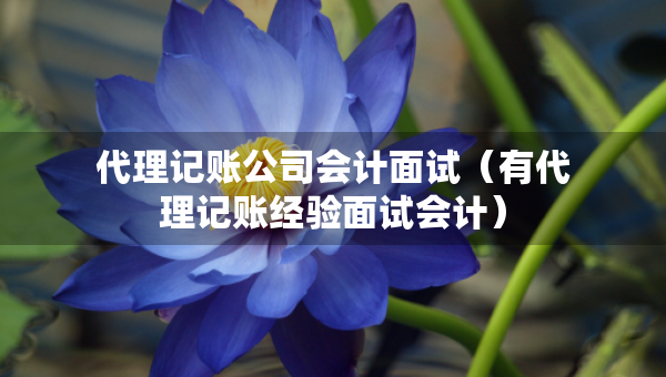 代理記賬公司會計(jì)面試（有代理記賬經(jīng)驗(yàn)面試會計(jì)）