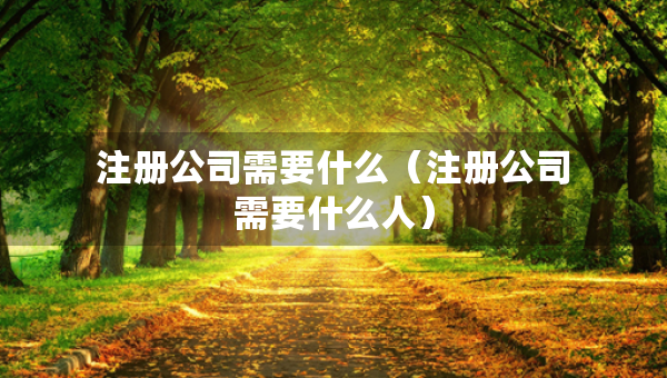 注冊(cè)公司需要什么（注冊(cè)公司需要什么人）