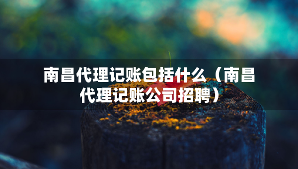 南昌代理記賬包括什么（南昌代理記賬公司招聘）