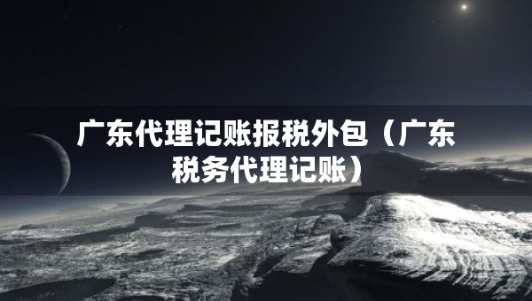 廣東代理記賬報(bào)稅外包（廣東稅務(wù)代理記賬）
