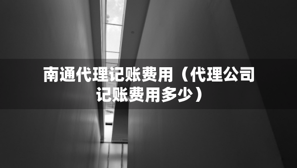 南通代理記賬費(fèi)用（代理公司記賬費(fèi)用多少）