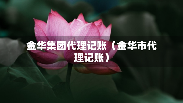 金華集團代理記賬（金華市代理記賬）