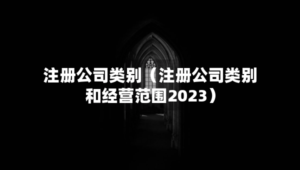 注冊(cè)公司類(lèi)別（注冊(cè)公司類(lèi)別和經(jīng)營(yíng)范圍2023）