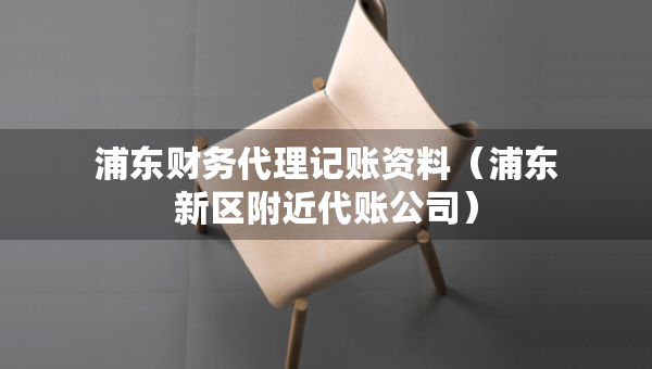 浦東財(cái)務(wù)代理記賬資料（浦東新區(qū)附近代賬公司）
