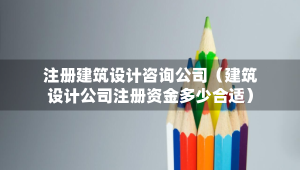 注冊(cè)建筑設(shè)計(jì)咨詢公司（建筑設(shè)計(jì)公司注冊(cè)資金多少合適）